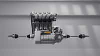 Ce moteur hybride peut s’adapter aux plateformes destinées aux voitures électriques. © Horse Powertrain